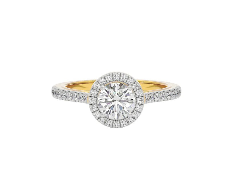 Classic Round Halo Solitaire ring