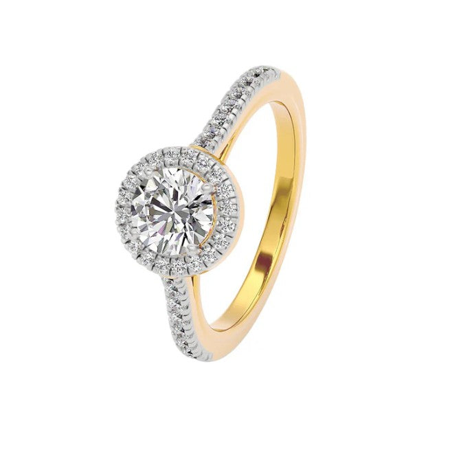 Classic Round Halo Solitaire ring