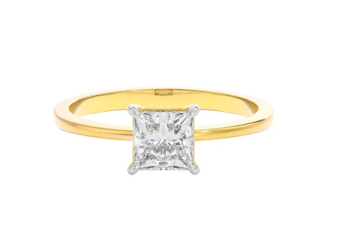 Classic Princess Solitaire Ring