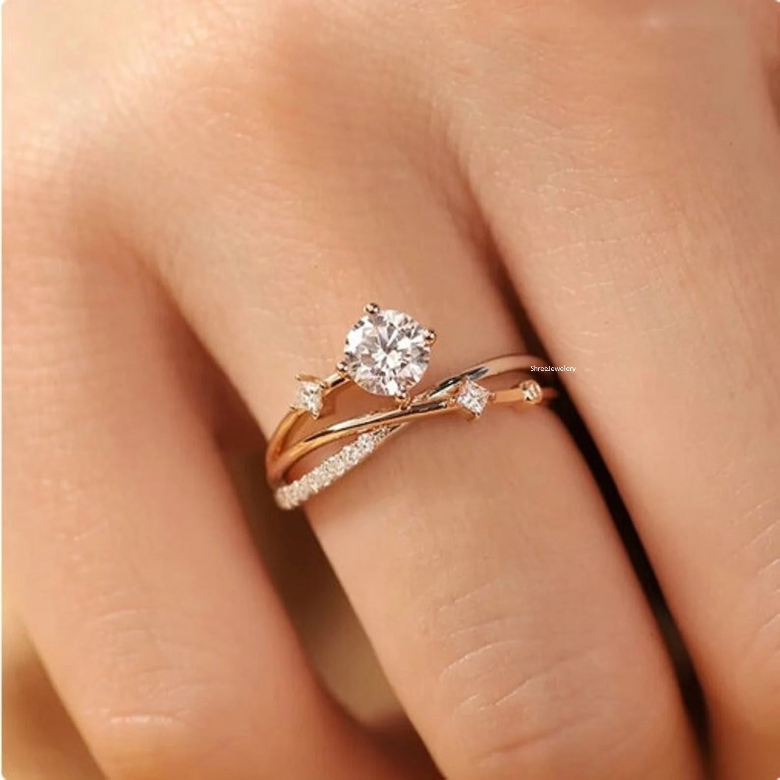 Dainty Branch ring