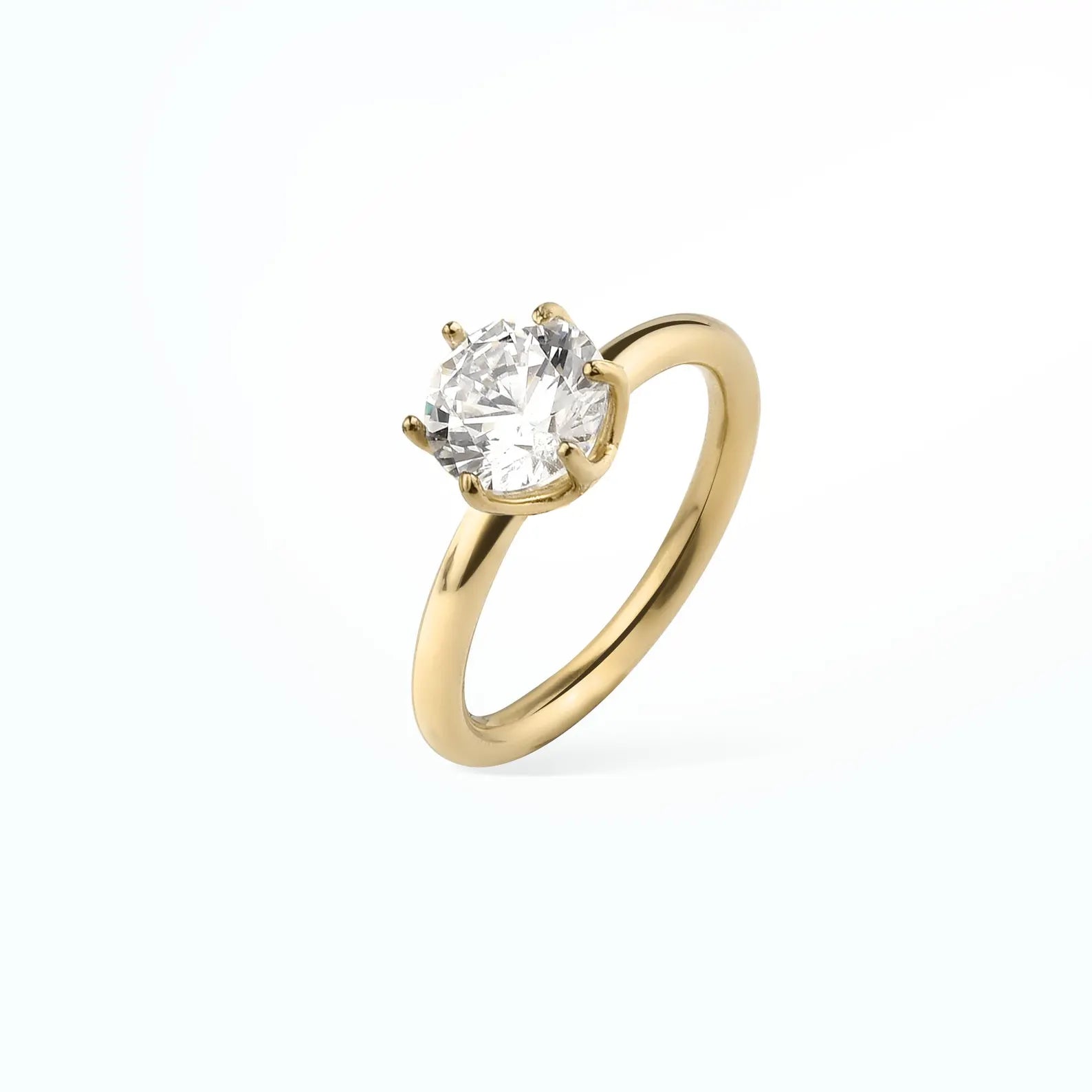6 Prong Classic Solitaire Ring