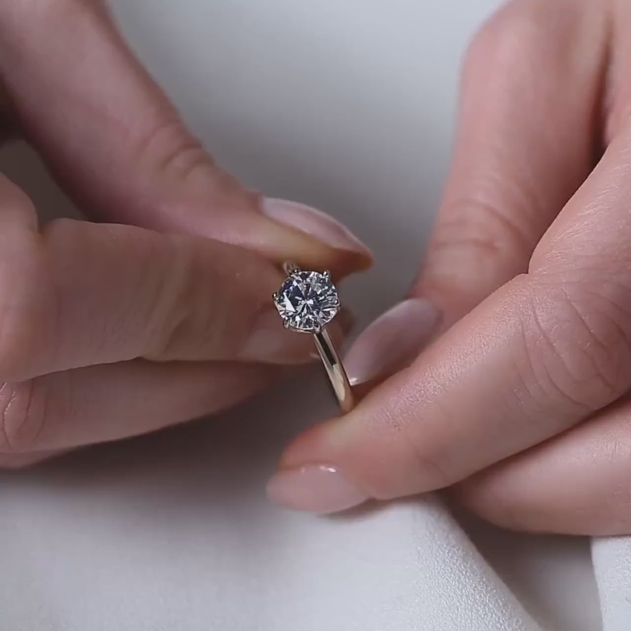 6 Prong Classic Solitaire Ring